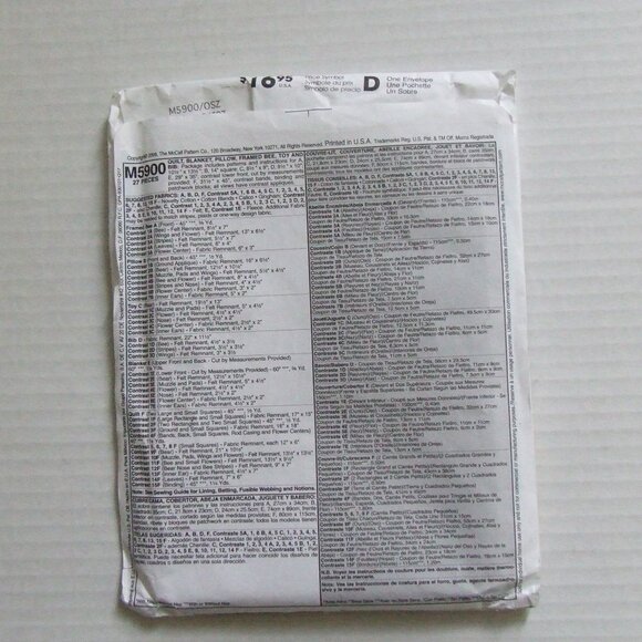 Baby blanket sewing pattern McCalls Crafts 5900 uncut infant linen decor layette - Picture 4 of 9